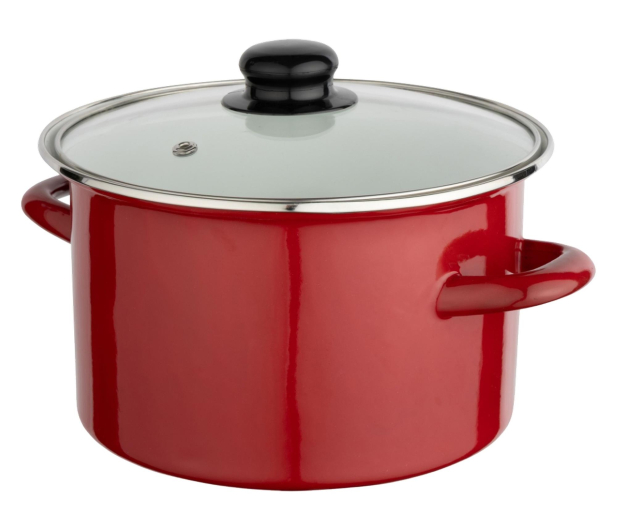 Altom Garnek emaliowany 22 cm 3,6 l pokrywka merlot indukcja - 1611127 - zdjęcie